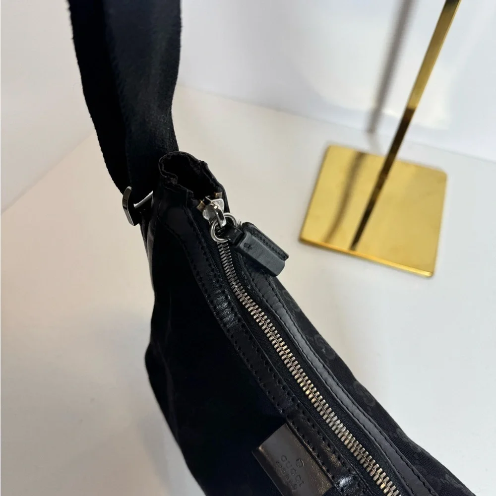 SALE Gucci Black Monogram Shoulder/Crossbody Bag